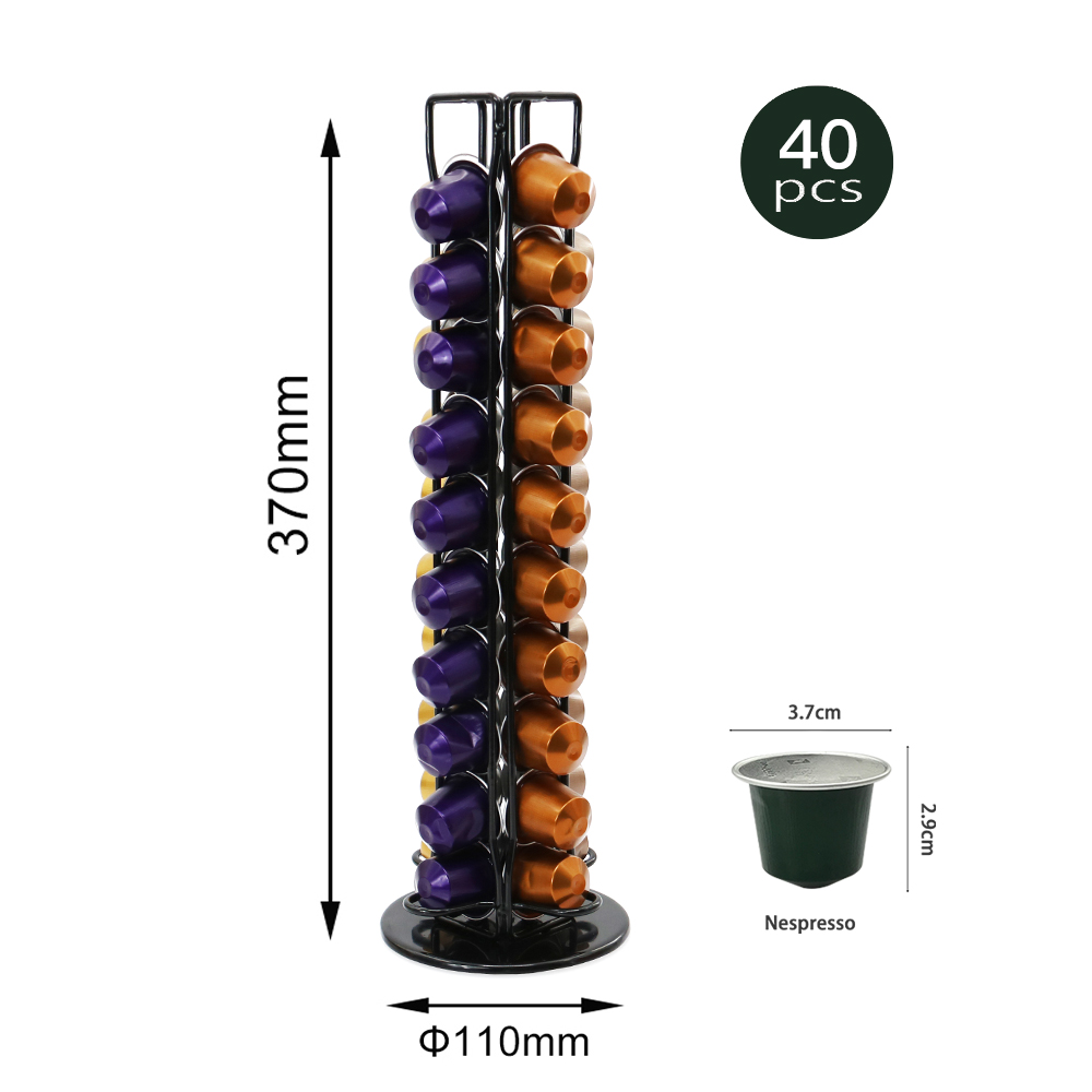 Cafe Nespresso Modern Kapselhalter Kapselständer Kapselspender bis 40 Kapseln