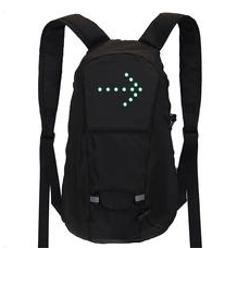 Schwarz LED Rucksack 15 Liter Weste mit Blinker Reflektor Ninebot Xiaomi Viron CityBlitz Kalle Docgreen