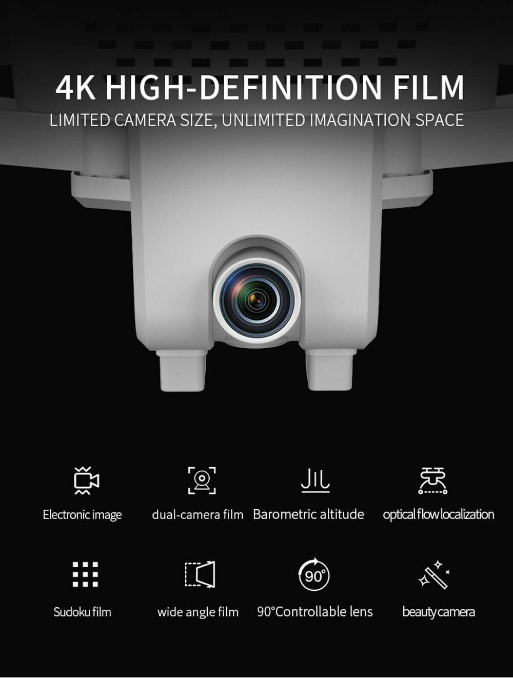 Visuo XS818 Zen Mini GPS Drohne mit 5G WiFi FPV 4K HD Doppelkamera RC Quadcopter